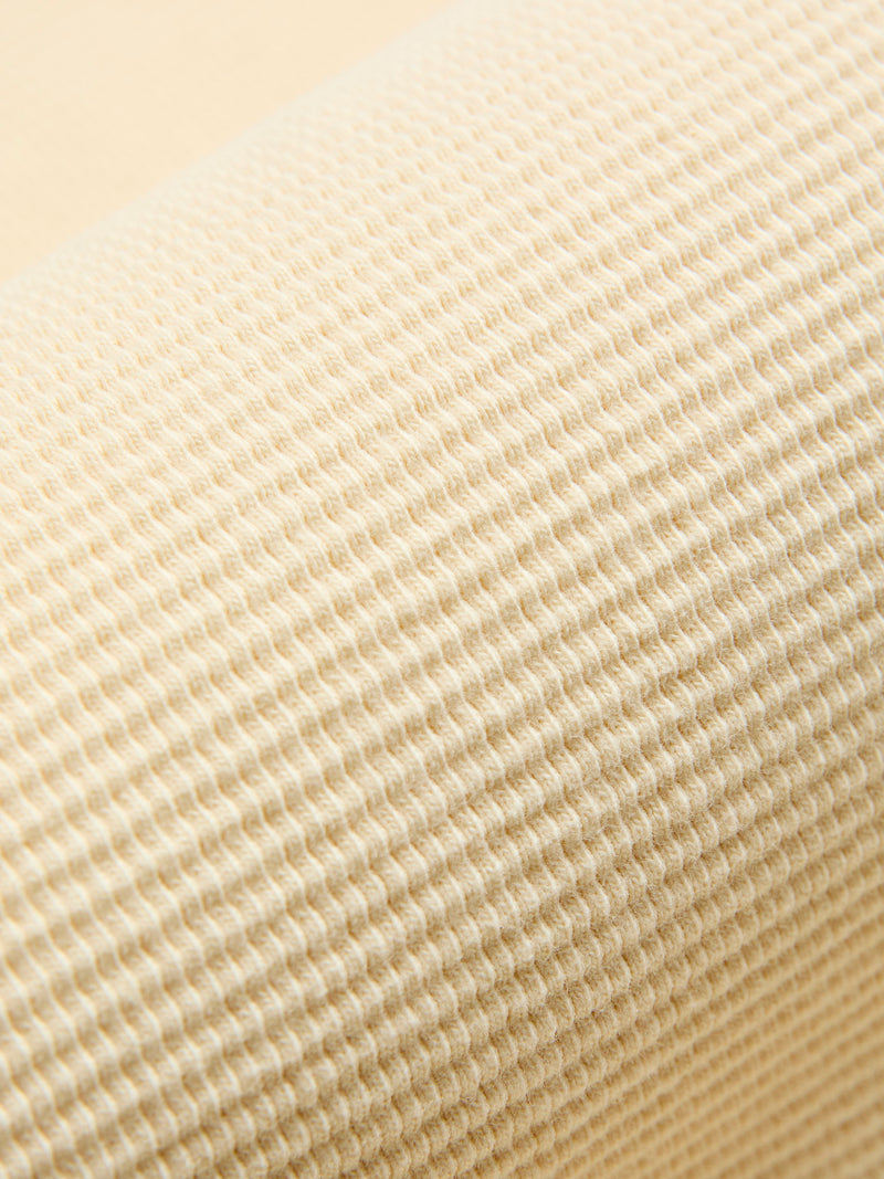 Cotton Longsleeve Thermal Knit in Cream