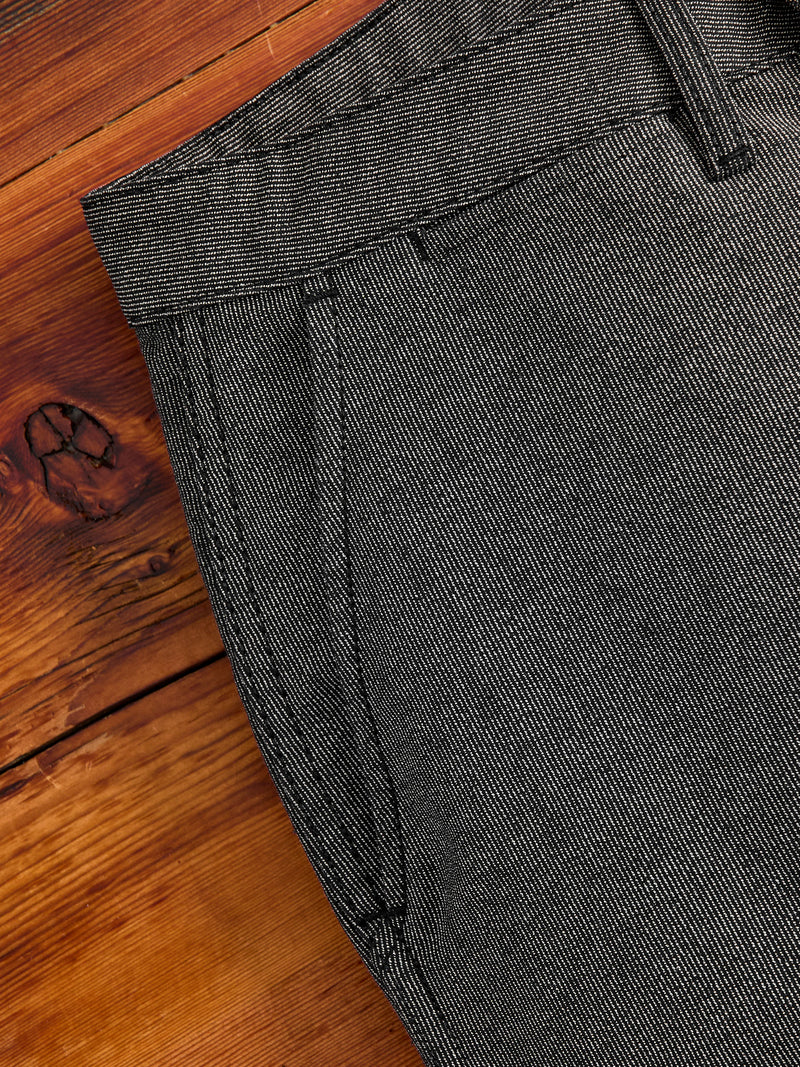 Wabash Stripe Moleskin Chino in Charcoal Smoke