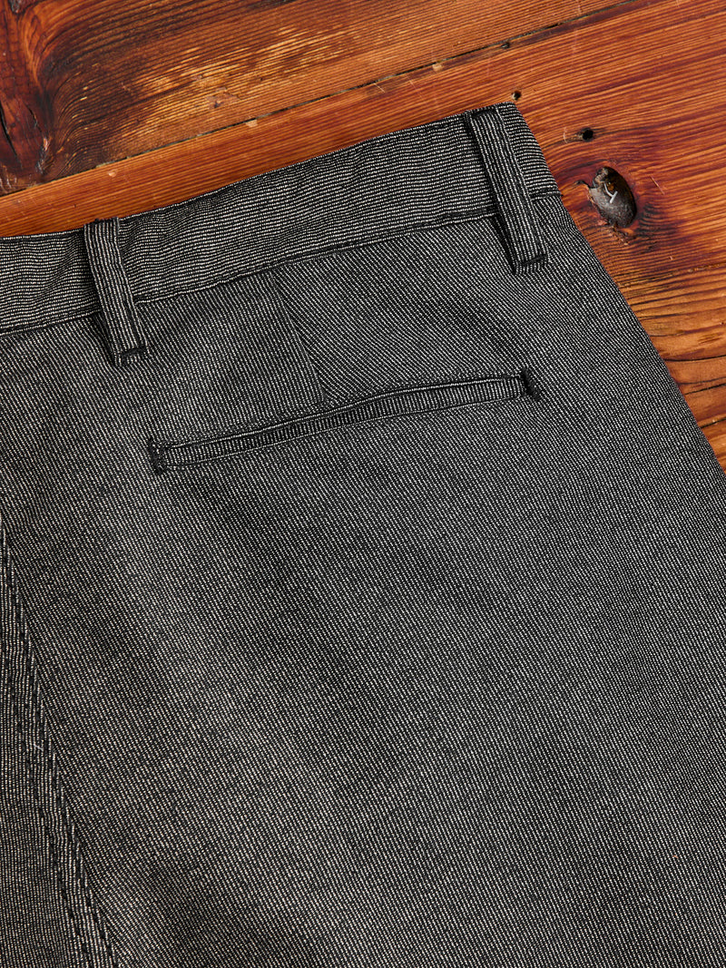 Wabash Stripe Moleskin Chino in Charcoal Smoke