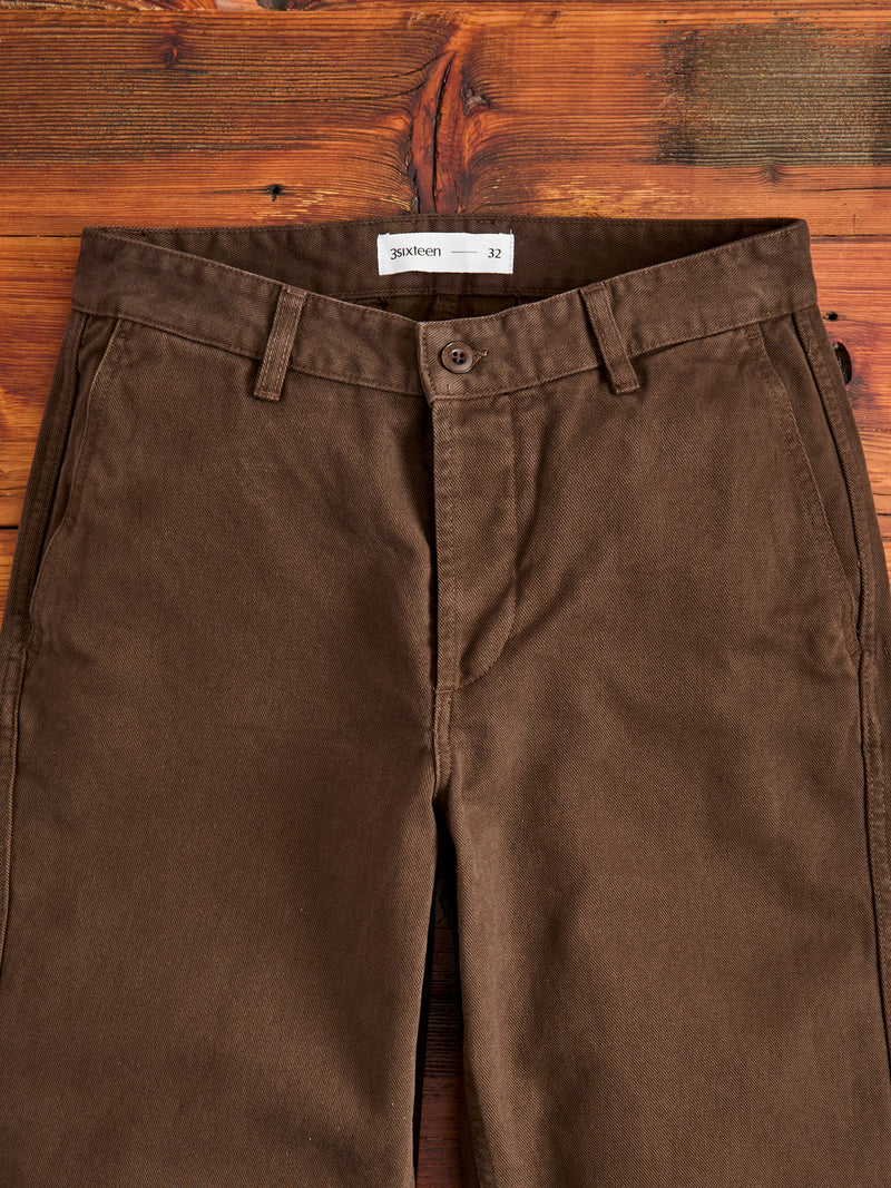 Work Pant in Espresso Twill