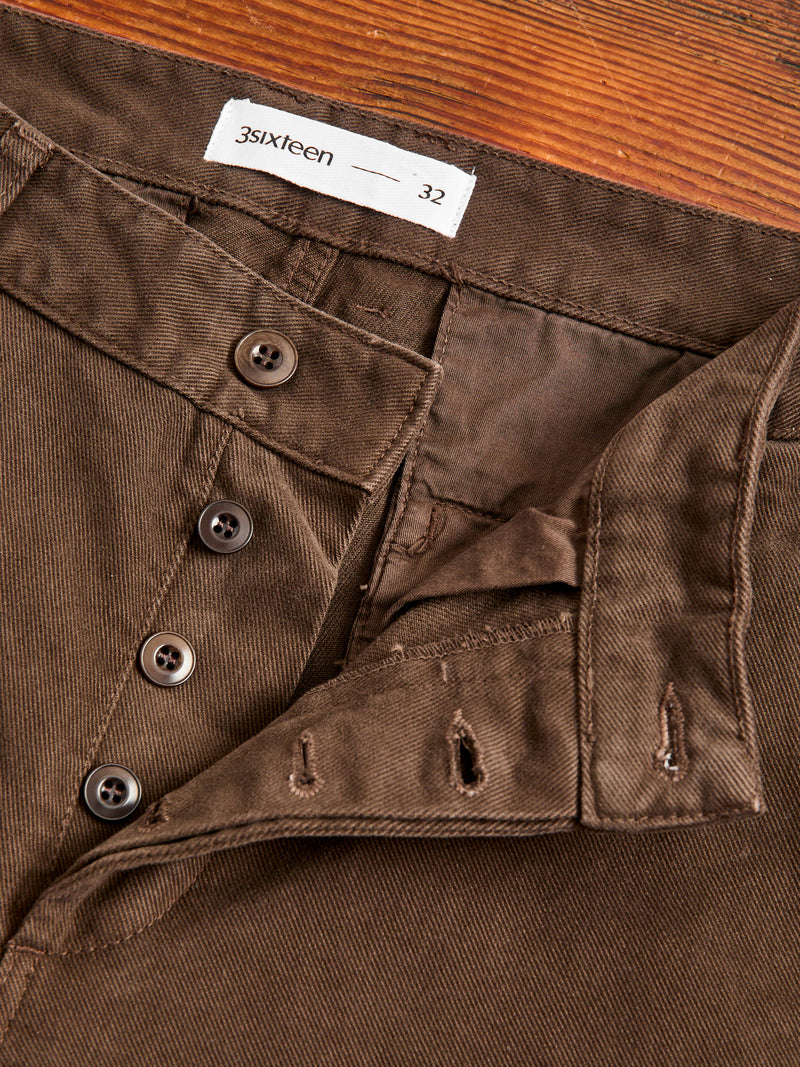 Work Pant in Espresso Twill