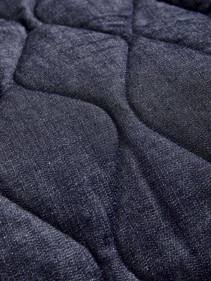 Quilted Denim Haori Jacket in Indigo