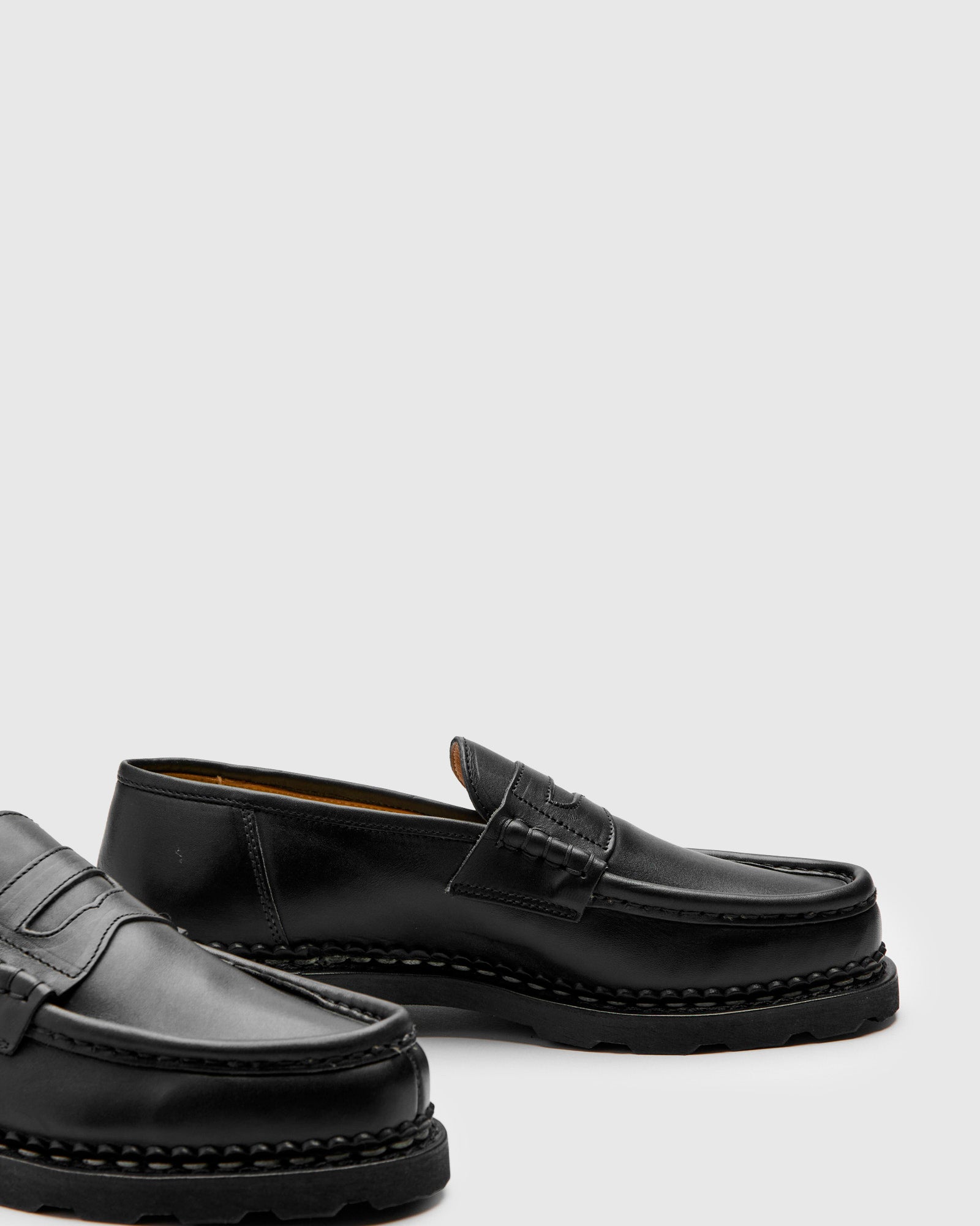Reims Marche Loafer in Noire-Lis Noir – Blue Owl Workshop