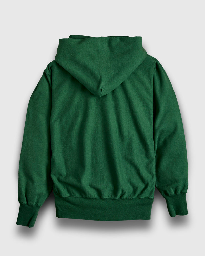 Reverse Weave Heavyweight Pullover Hoodie in Green