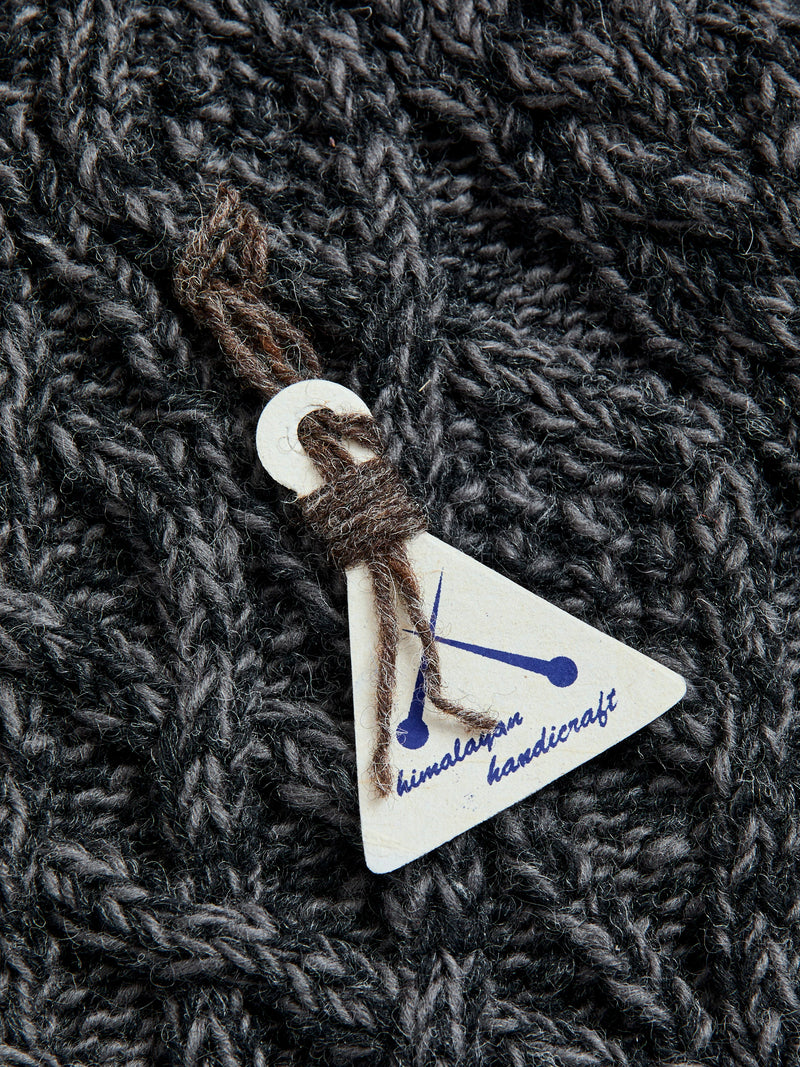 Low Gauge Cable Knit Sweater in Grey