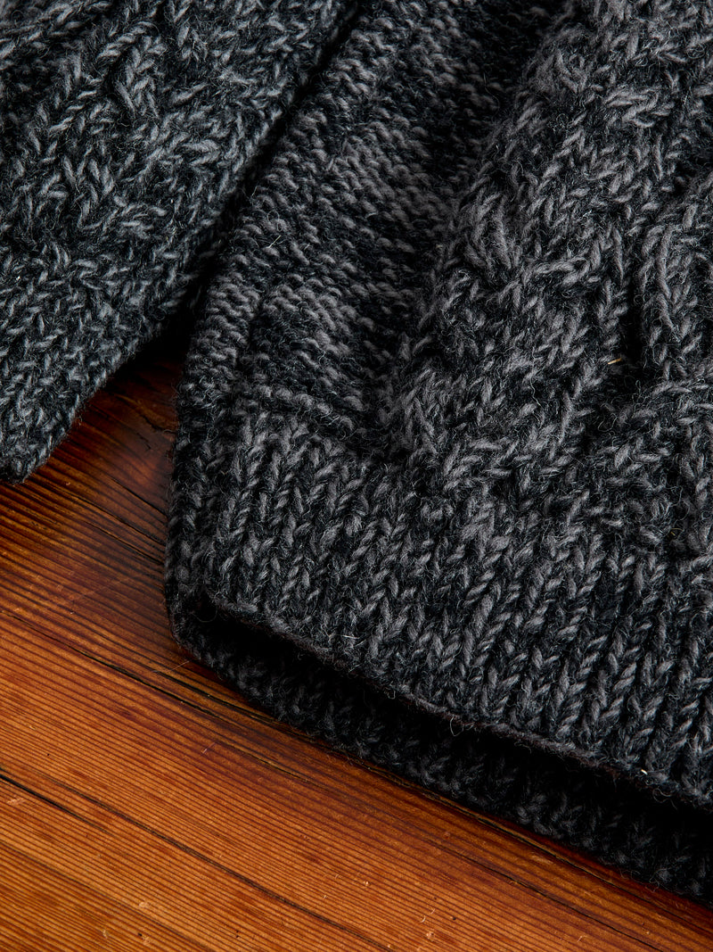 Low Gauge Cable Knit Sweater in Grey