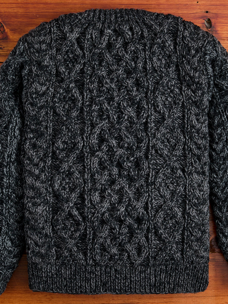Low Gauge Cable Knit Sweater in Grey