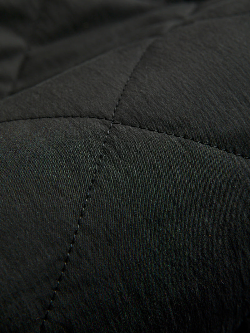 Quilted Overshirt Jacket in Black