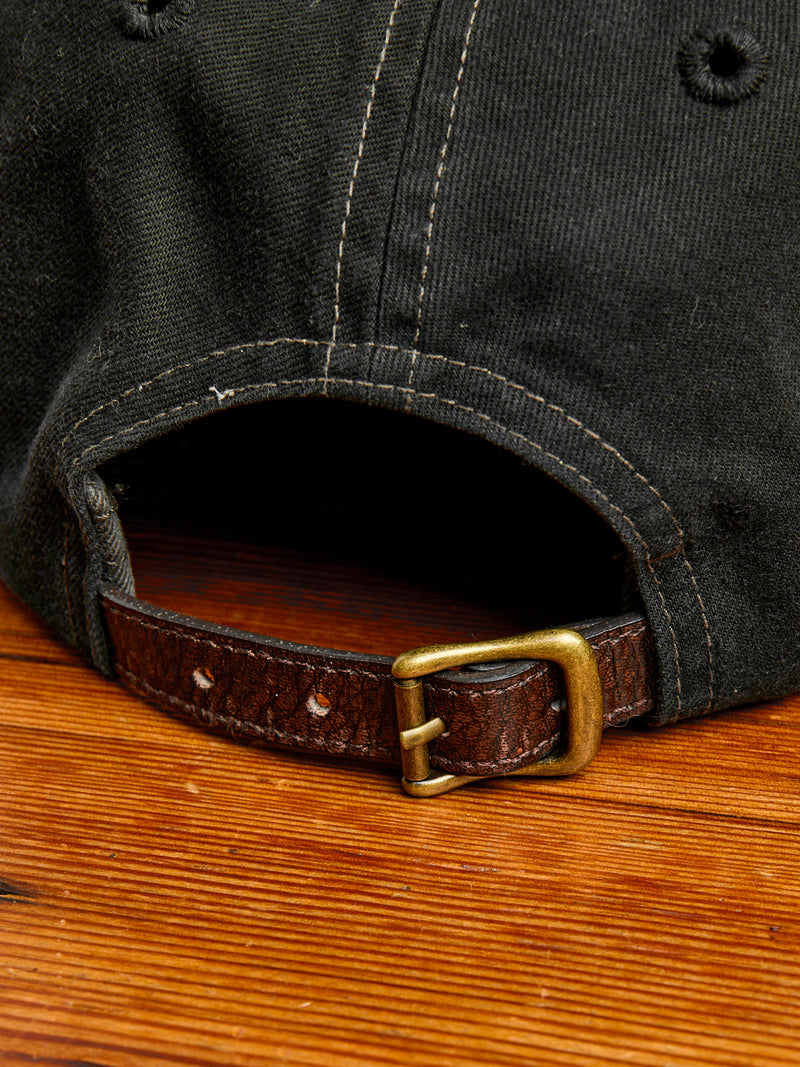 Double RL Logo Sportsman Cap in Black