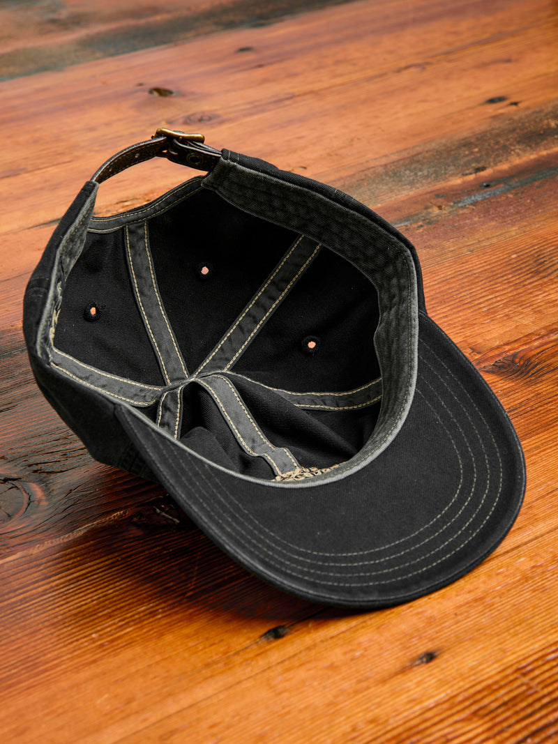 Double RL Logo Sportsman Cap in Black