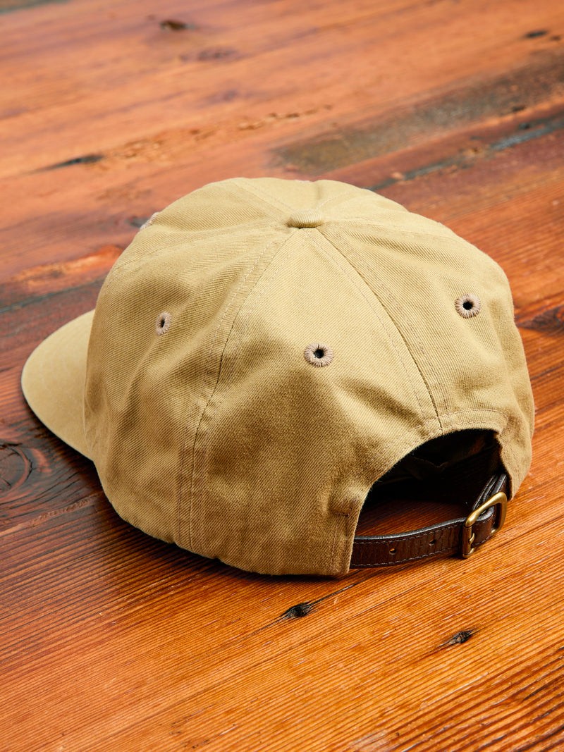 Double RL Logo Sportsman Cap in Khaki