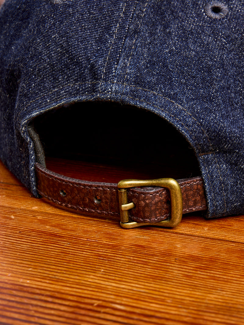 Double RL Logo Sportsman Cap in Rinsed Denim – Blue Owl Workshop