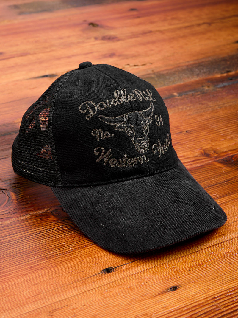 Double RL Ranch Trucker Cap in Black