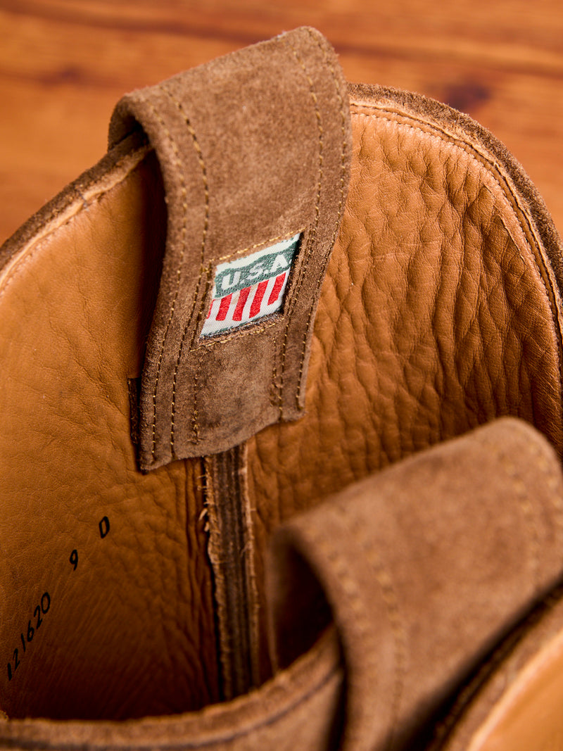 Plainview Suede Cowboy Boot in Brown Roughout