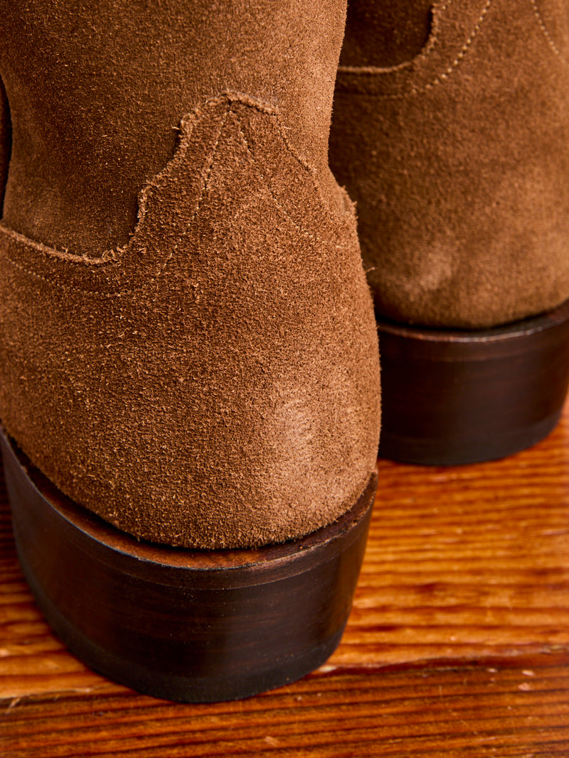 Plainview Suede Cowboy Boot in Brown Roughout