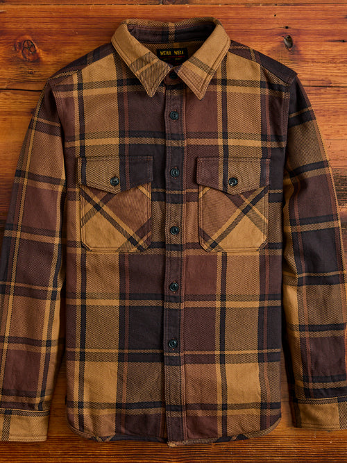 Extra Heavy Flannel Shirt in Orange