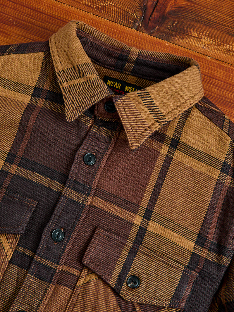 Extra Heavy Flannel Shirt in Orange