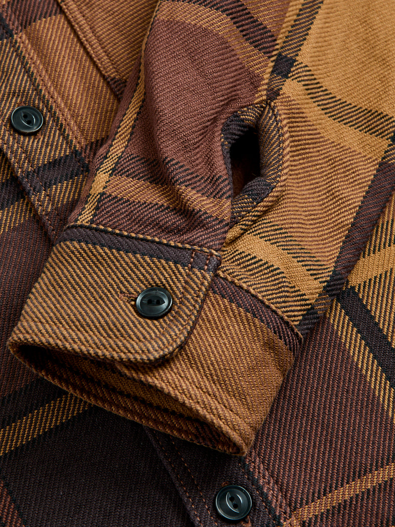 Extra Heavy Flannel Shirt in Orange