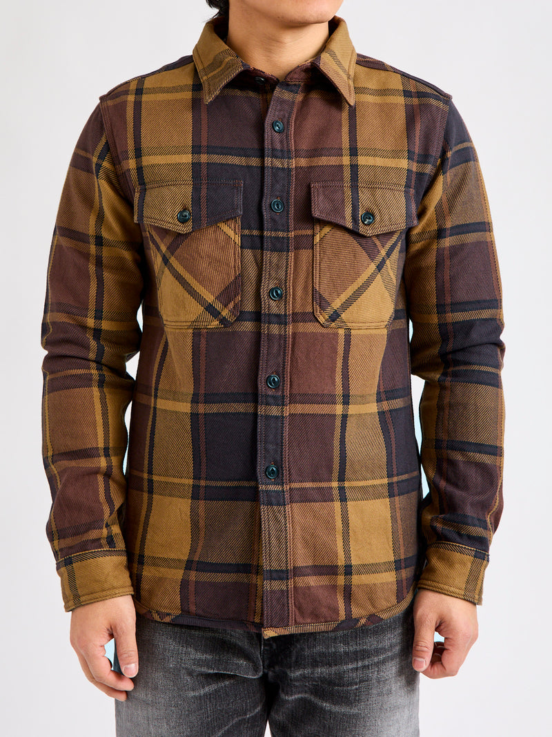 Extra Heavy Flannel Shirt in Orange