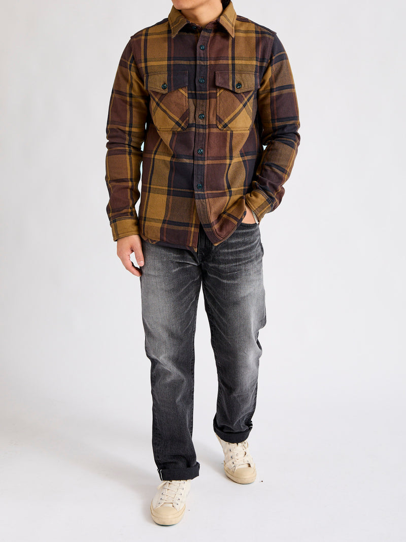 Extra Heavy Flannel Shirt in Orange
