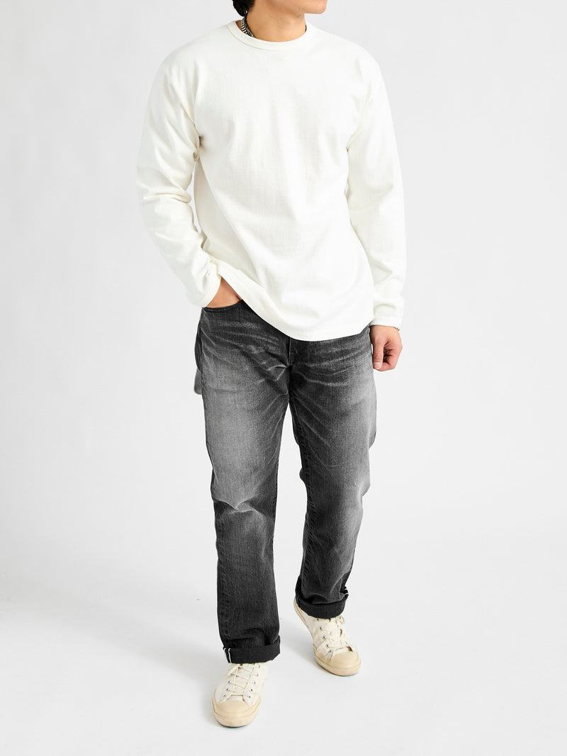 Stand Wheeler Long Sleeve Tee in Off White