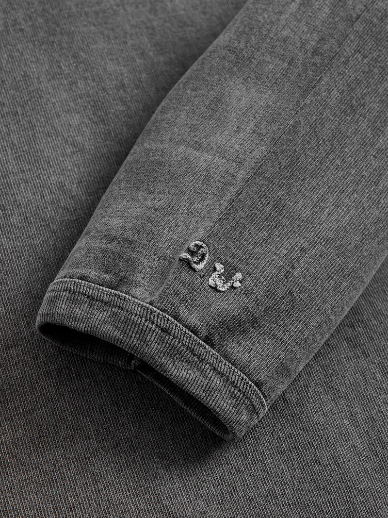 Stand Wheeler Long Sleeve Pigment-Dyed Tee in Sumikuro