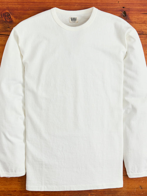 Stand Wheeler Long Sleeve Tee in Off White