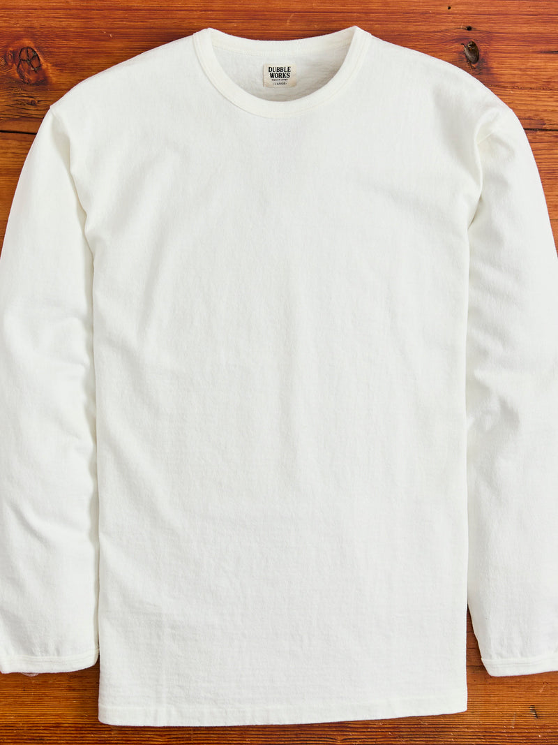 Stand Wheeler Long Sleeve Tee in Off White