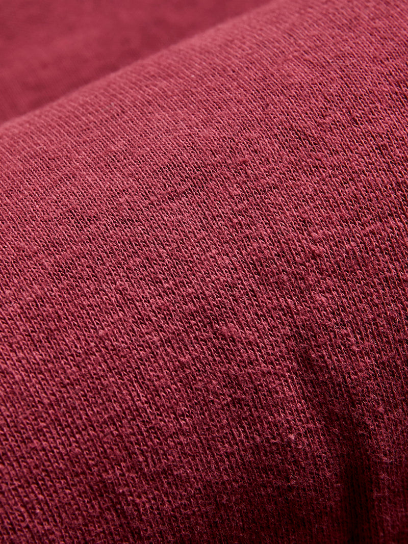 Tsuriami Loopwheel Zip Hoodie in Burgundy