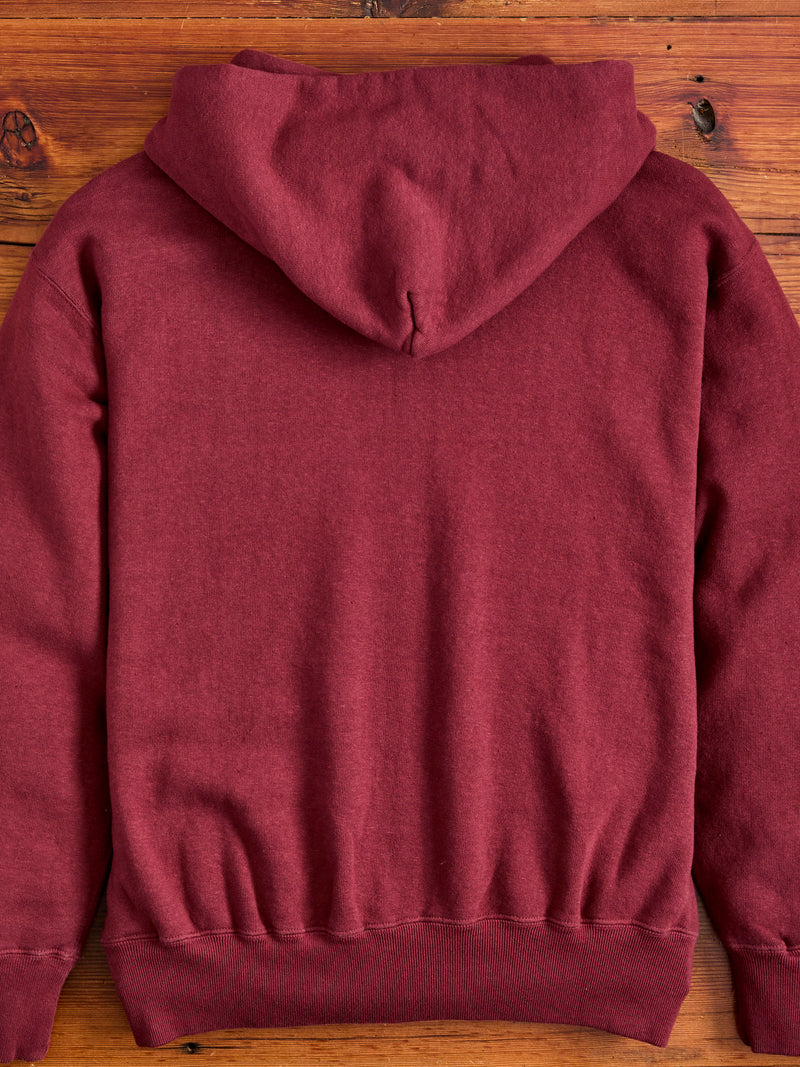 Tsuriami Loopwheel Zip Hoodie in Burgundy