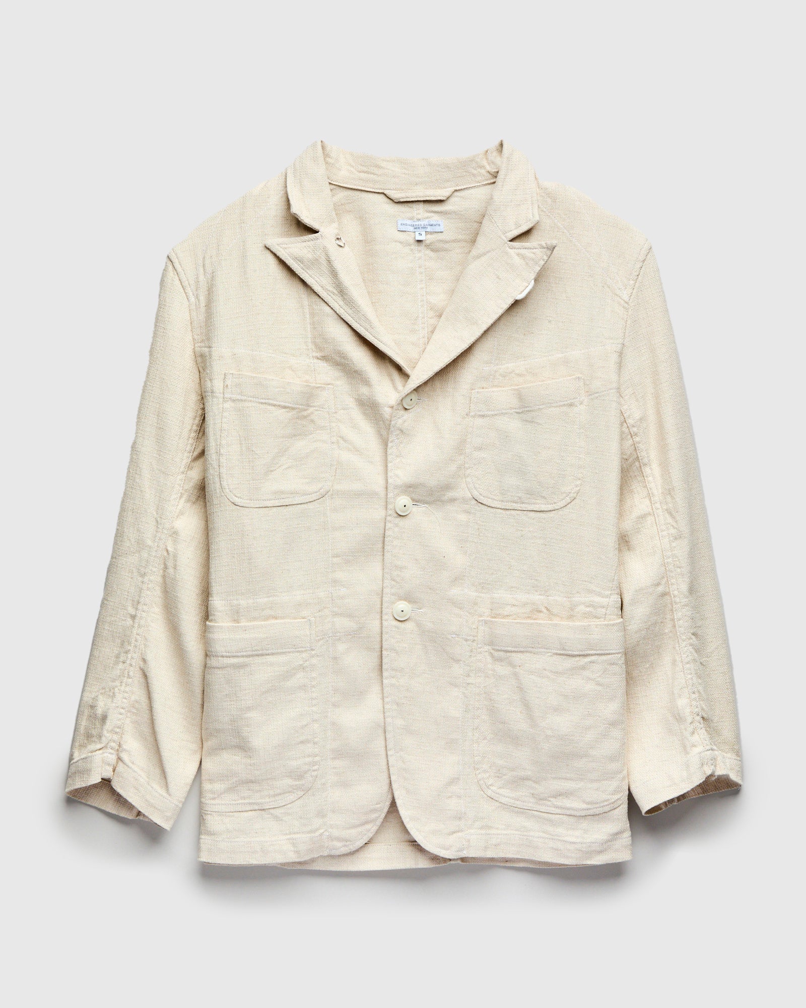Bedford Jacket in Natural Cotton Linen Java Cloth – Blue Owl Workshop