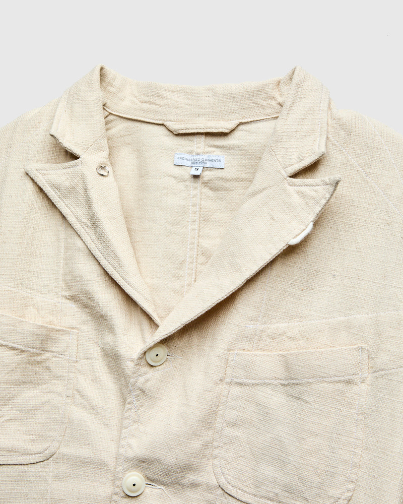 Bedford Jacket in Natural Cotton Linen Java Cloth – Blue Owl Workshop