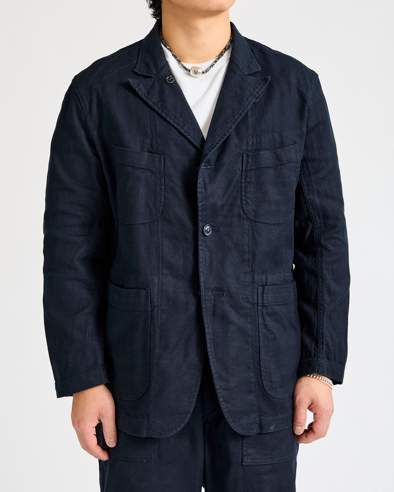 What Is A Java Jacket Bedford Jacket in Dark Navy Cotton Linen Java Cloth – Blue Owl Workshop