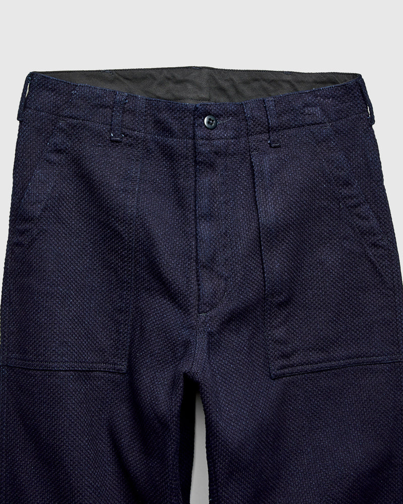 "No-Gi" Fatigue Pants in Indigo Heavyweight Sashiko