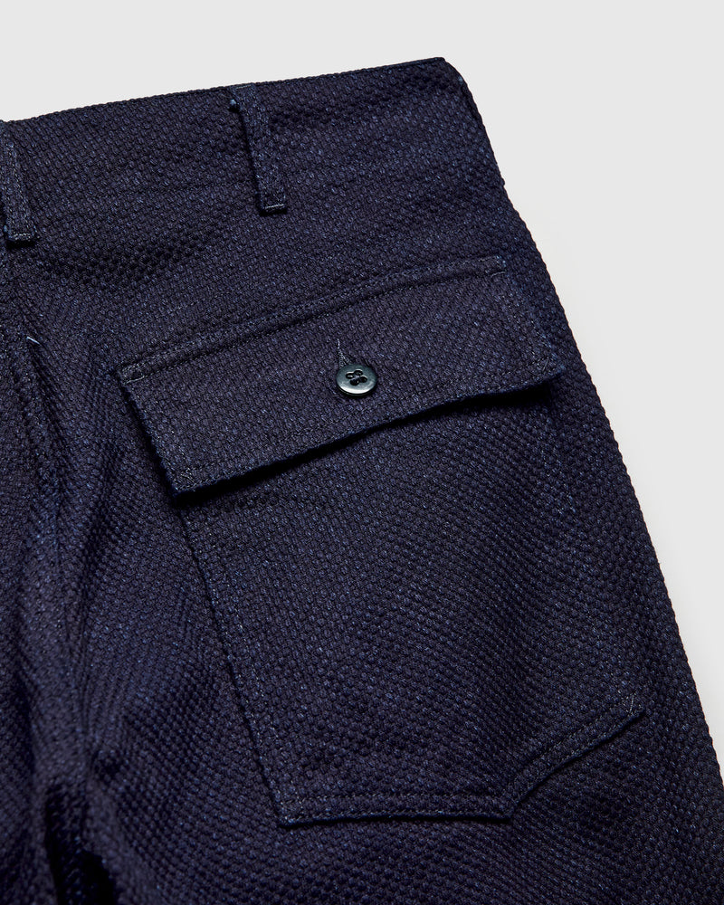 "No-Gi" Fatigue Pants in Indigo Heavyweight Sashiko