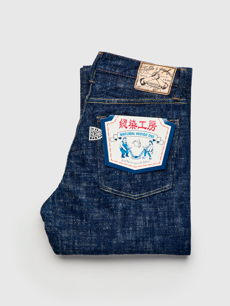 "Blue Indigo Skein Dyeing" 15oz Kasezome Selvedge Denim - Slim Straight Fit