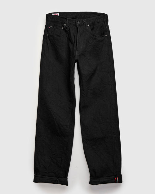 200ZR-BKBK "Secret Black" 20oz Selvedge Denim - Wide Straight Fit