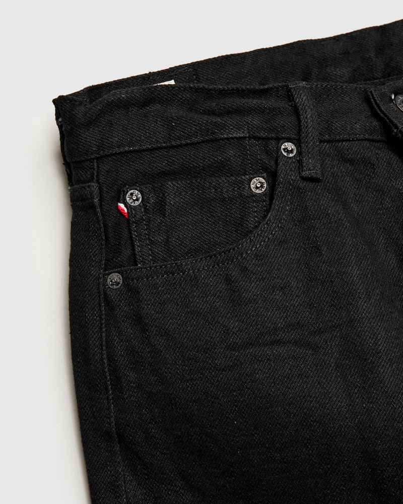 246ZR-BKBK "Secret Black" 20oz Selvedge Denim - Clean Straight Fit