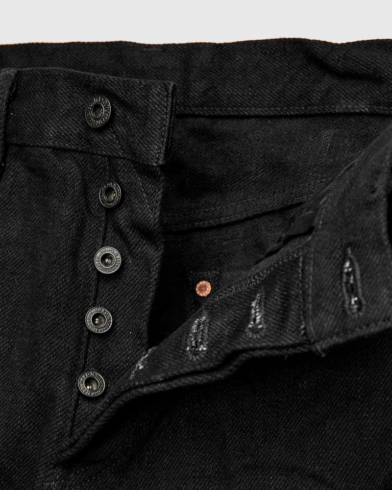 246ZR-BKBK "Secret Black" 20oz Selvedge Denim - Clean Straight Fit