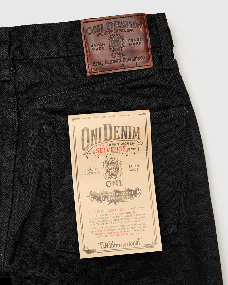 246ZR-BKBK "Secret Black" 20oz Selvedge Denim - Clean Straight Fit