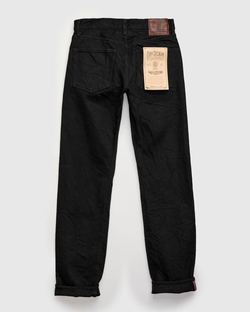 246ZR-BKBK "Secret Black" 20oz Selvedge Denim - Clean Straight Fit