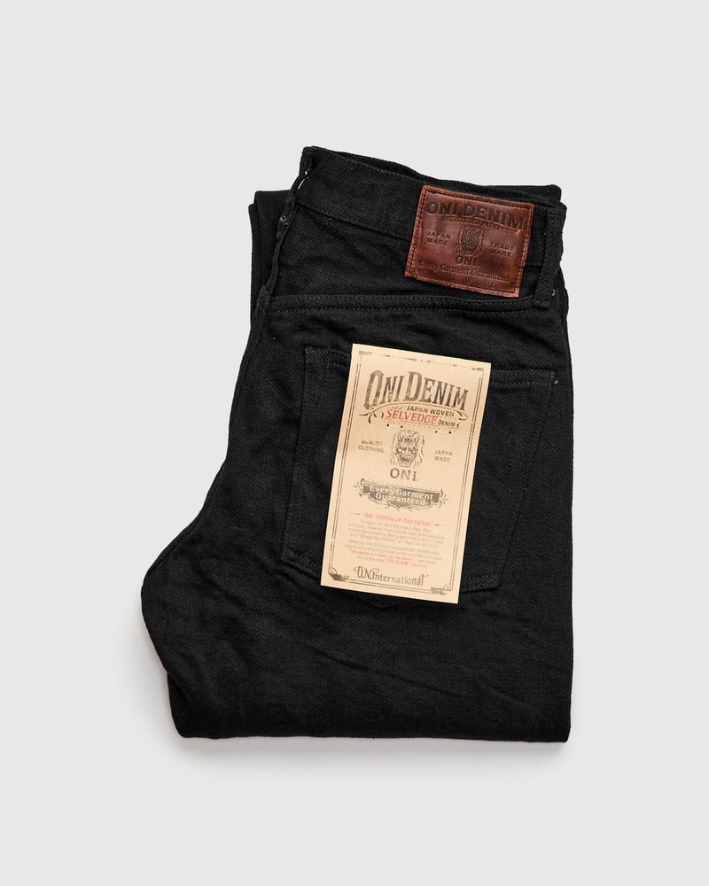246ZR-BKBK "Secret Black" 20oz Selvedge Denim - Clean Straight Fit