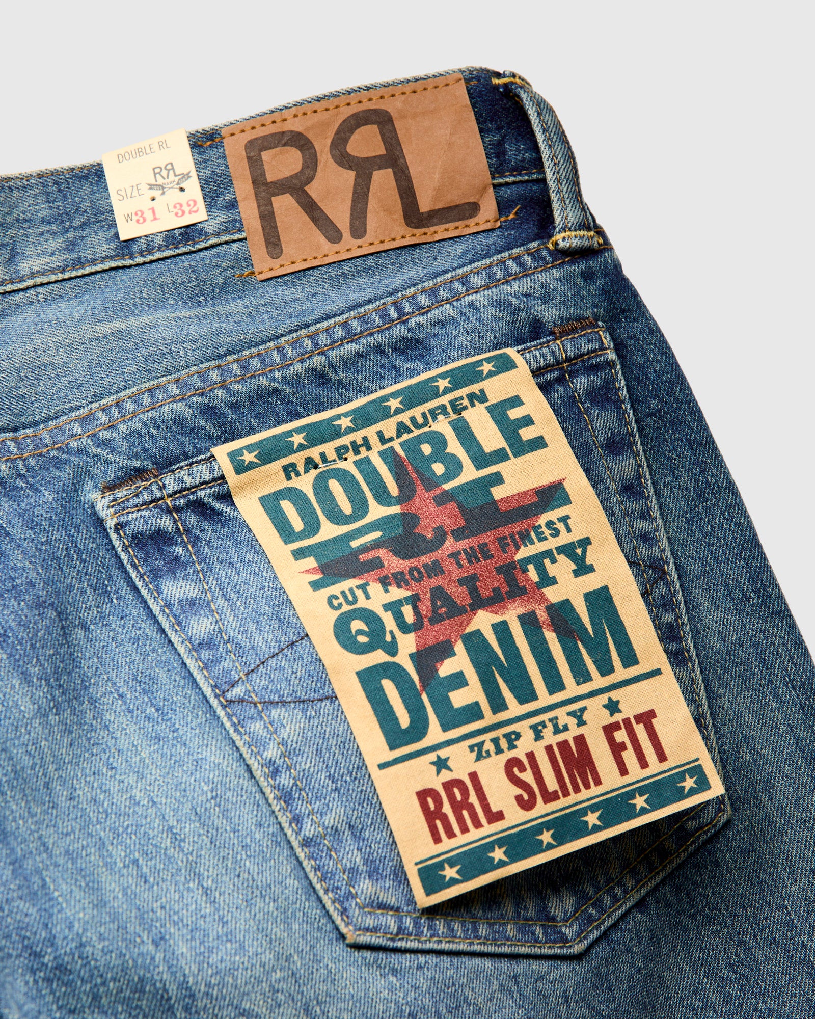 RRL Double RL ダメージジーンズ30x30 Belgrade Wash