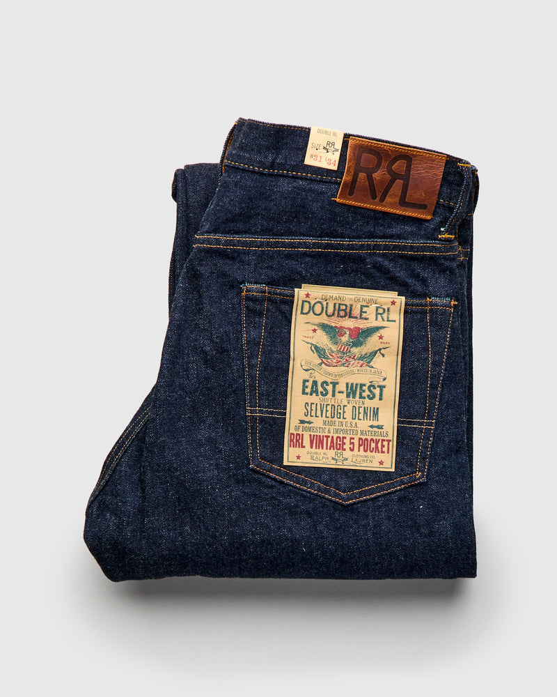 "East-West" 16oz Rinsed Selvedge Denim - Vintage 5-Pocket Full Straight Fit