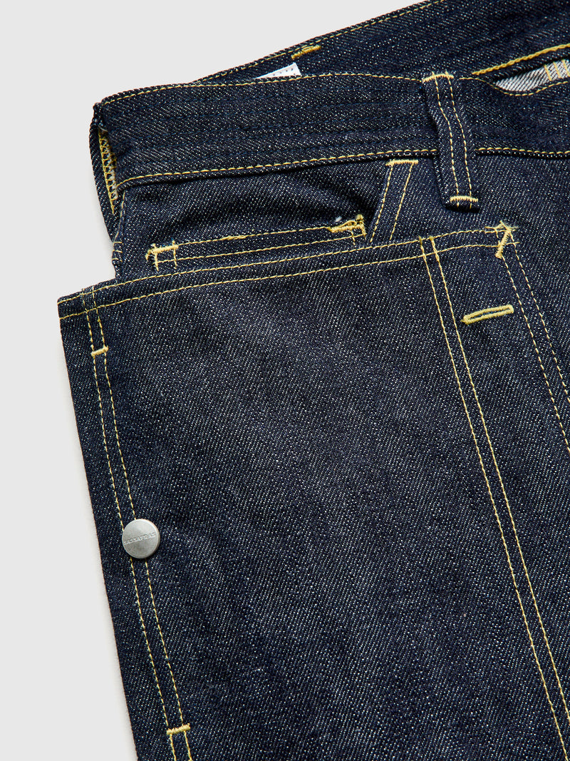 14oz Selvedge Denim Fall Leaf R Stream Pants in Indigo