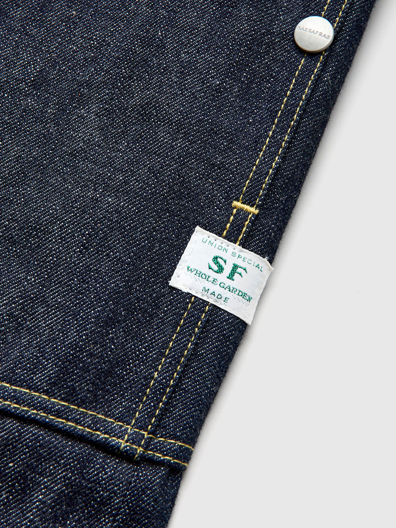 14oz Selvedge Denim Fall Leaf R Stream Pants in Indigo