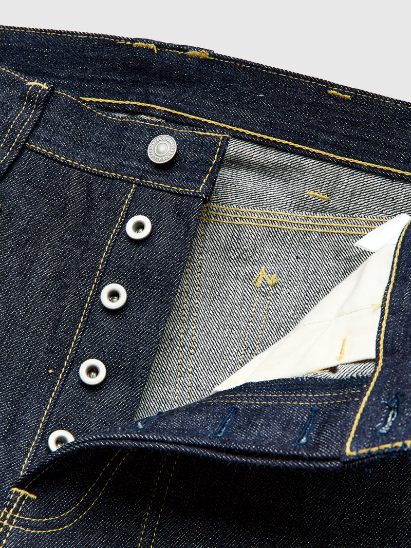 14oz Selvedge Denim Fall Leaf R Stream Pants in Indigo