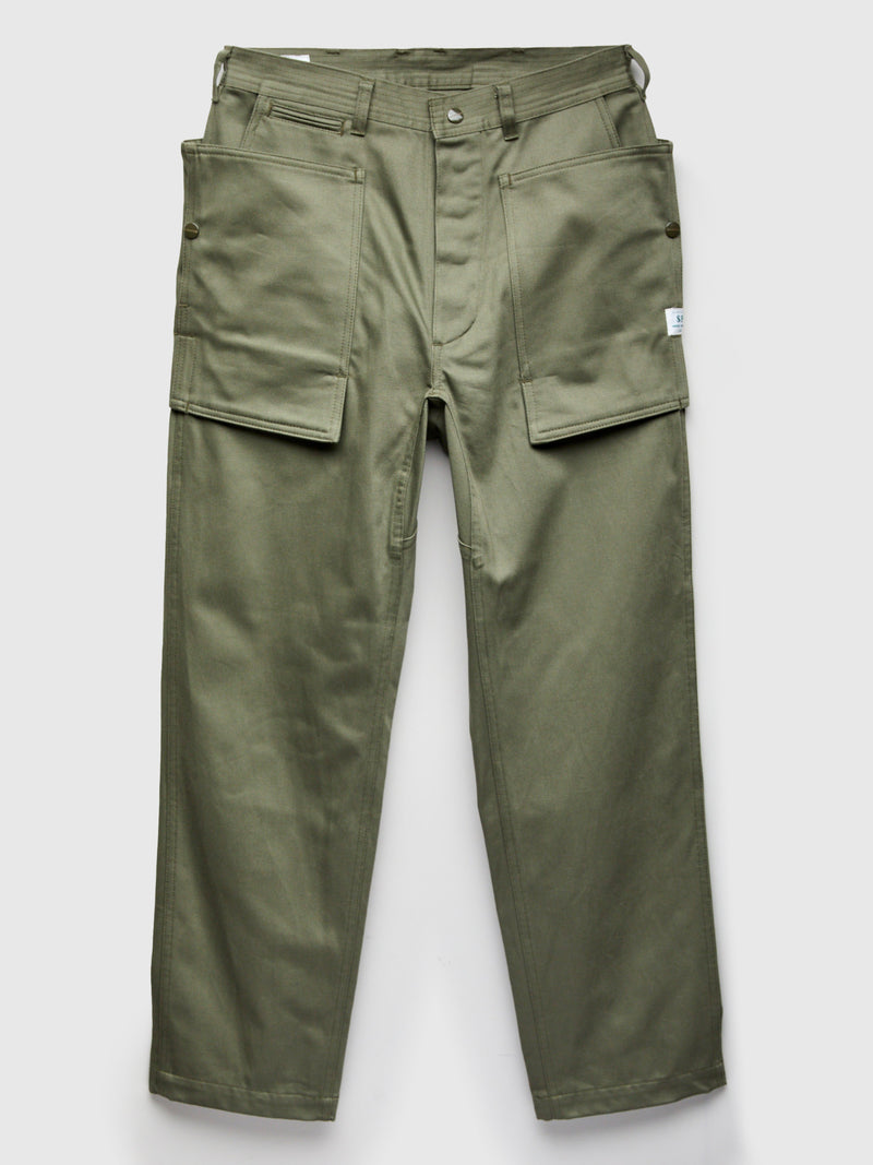 Cultivator Pants in Olive Satin Back