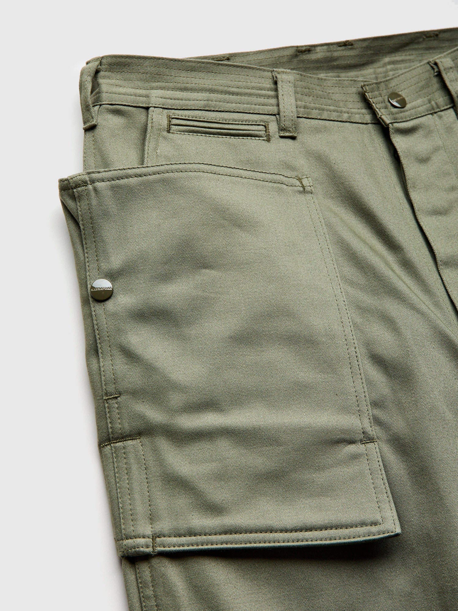 Cultivator Pants in Olive Satin Back – Blue Owl Workshop