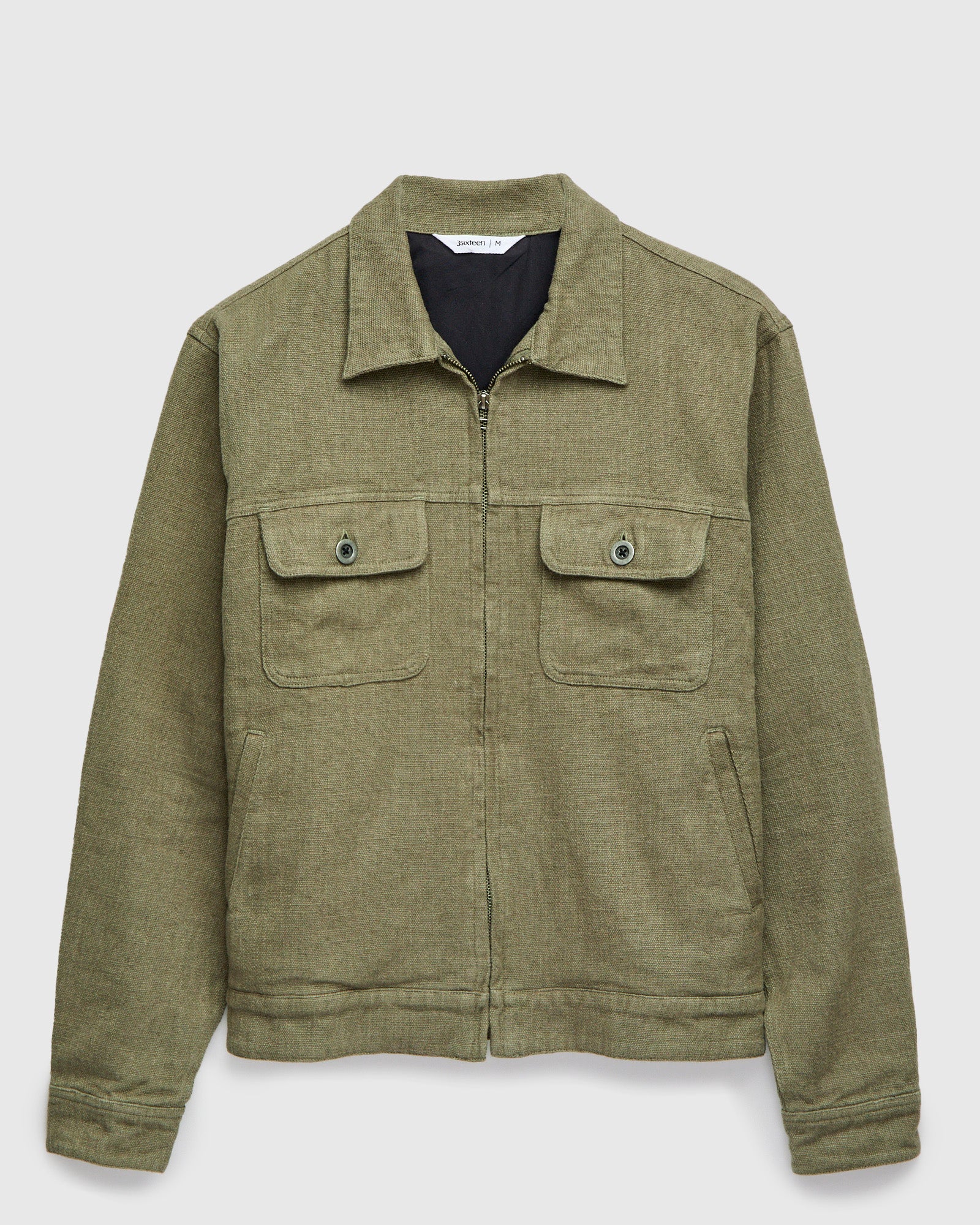 Basketweave Linen Mechanics Jacket in Olive – Blue Owl Workshop
